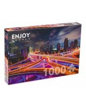 Slagalica Enjoy od 1000 dijelova - Središnji Šangaj noću -1